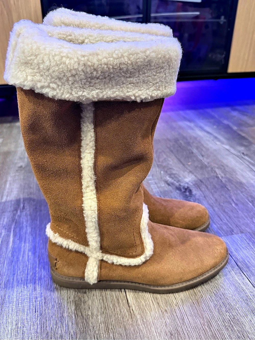 Women's BASS Tall Boot Brown & Cream Winter Boots